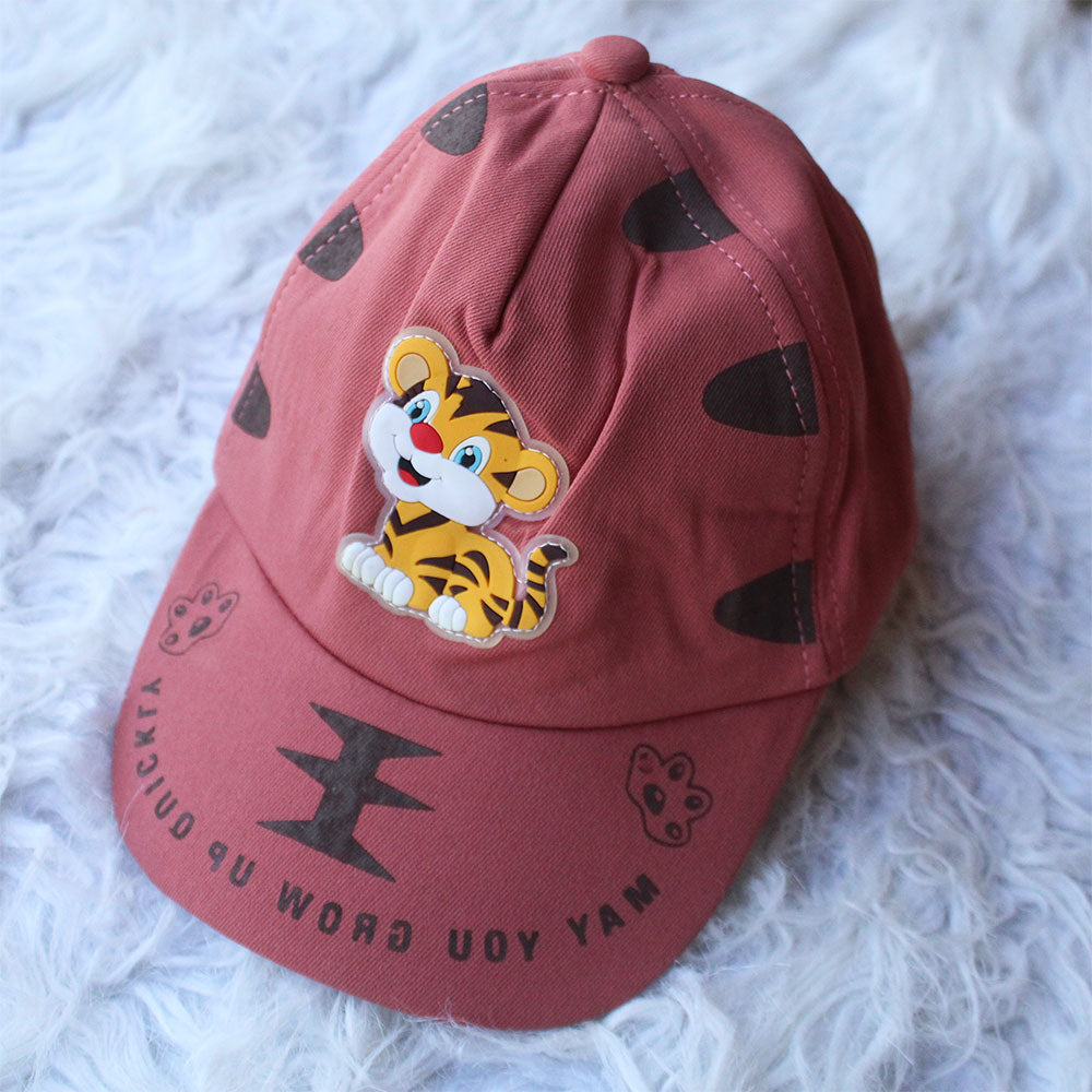 Peach baby Kids 3D Cartoon Tiger Stylish Fancy Hat Cap for 1-5 Years