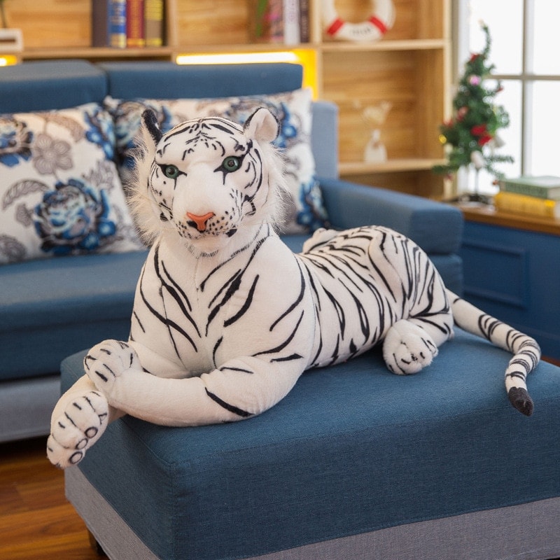 Imported White Tiger Stuffed Plush Toy - Size 40cm