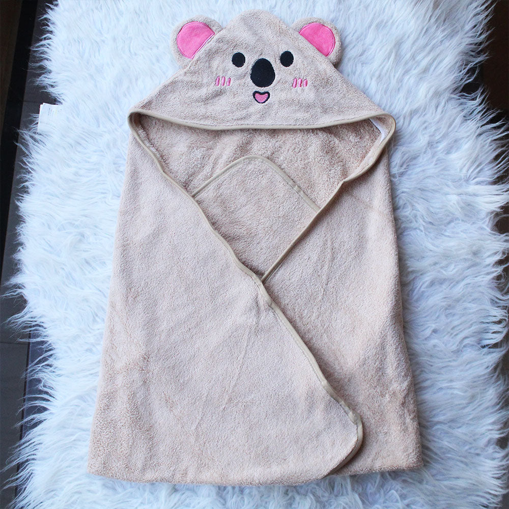 Imported Newborn Baby Cartoon Animal Baby Bath Towel With Hood for 0-12 Months