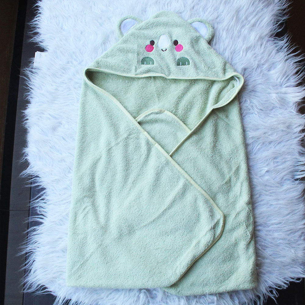 Imported Newborn Baby Cartoon Animal Baby Bath Towel With Hood for 0-12 Months