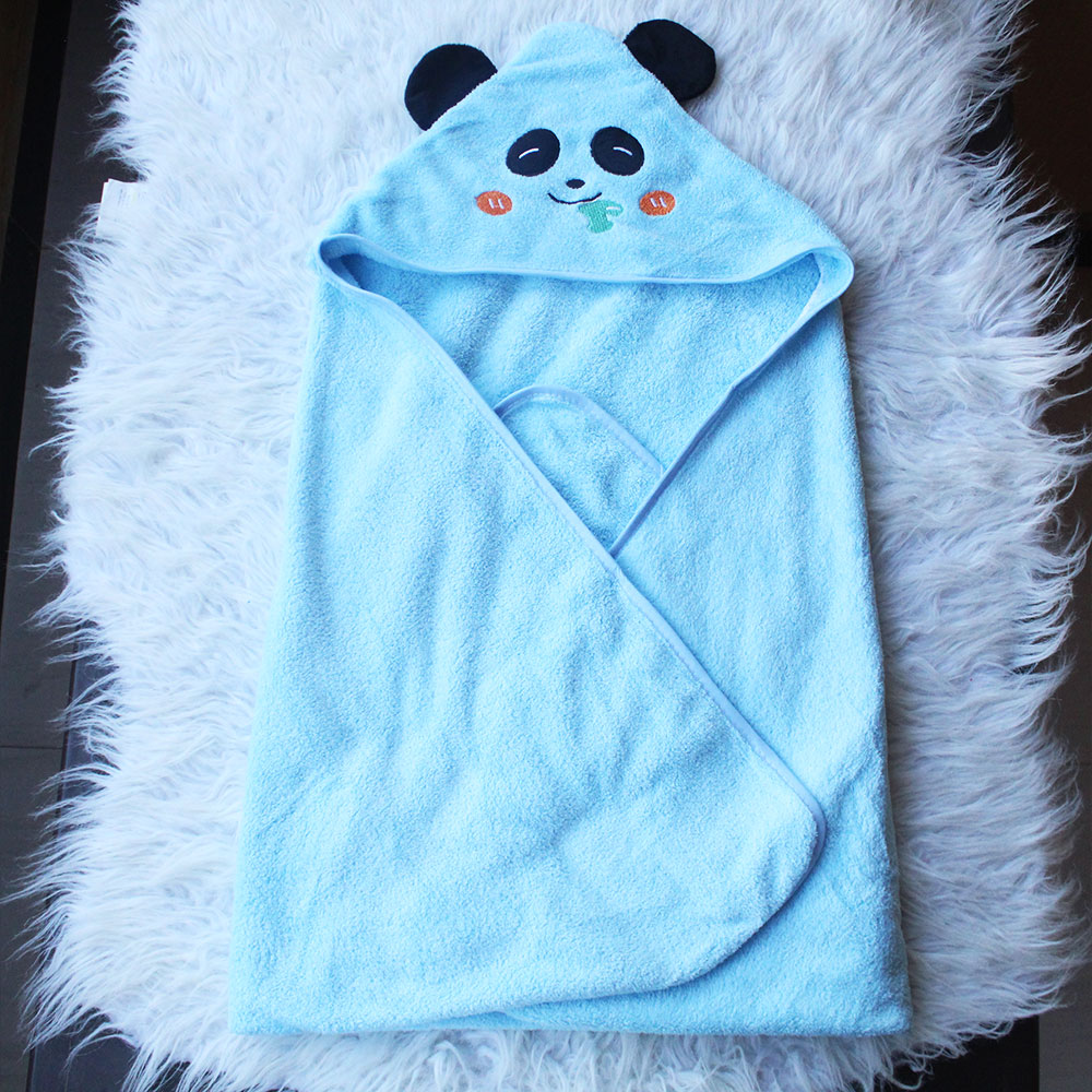 Imported Newborn Baby Cartoon Animal Baby Bath Towel With Hood for 0-12 Months