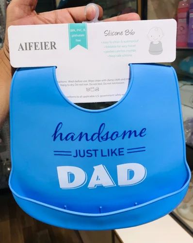 Imported Baby Soft Silicon Waterproof Bib With Food Catcher Bowl Adjustable Buttons for 0-3 Years
