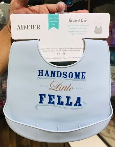 Imported Baby Soft Silicon Waterproof Bib With Food Catcher Bowl Adjustable Buttons for 0-3 Years