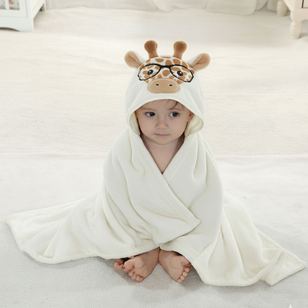 Baby Super Soft Cute 3D Character Hooded Baby AC Blanket