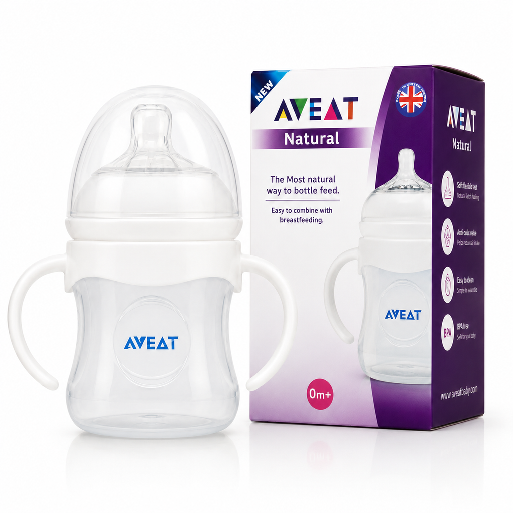 Imported Aveat Plastic Baby Feeder with Handles 120ml - 4oz