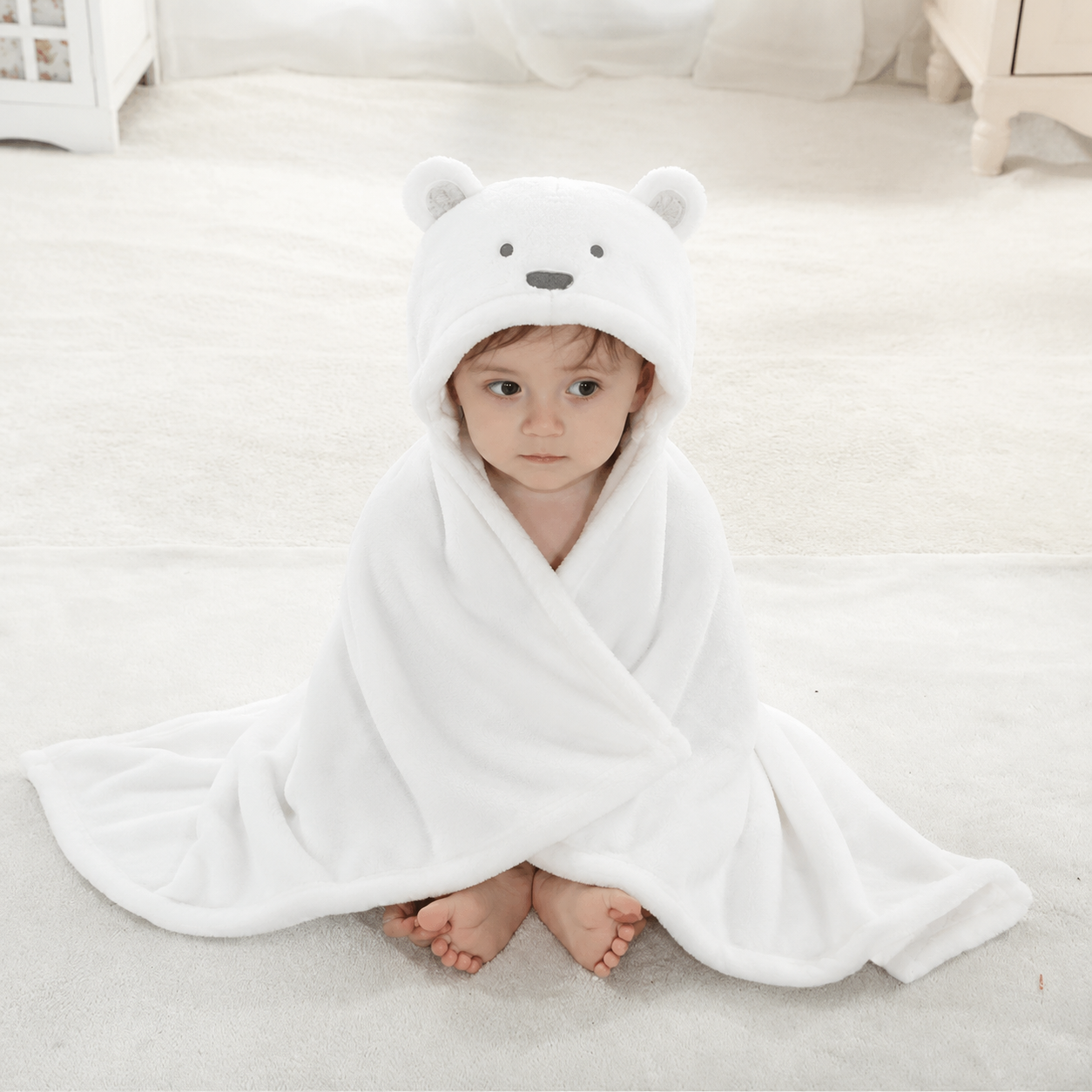 Baby Super Soft Cute 3D Character Hooded Baby AC Blanket