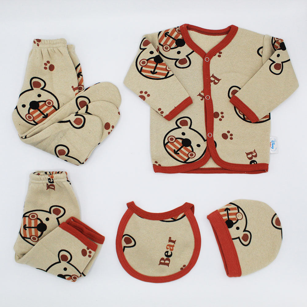 Imported Newborn Baby Cute Winter Warm 5 Pcs Starter Set For 0-3 Months