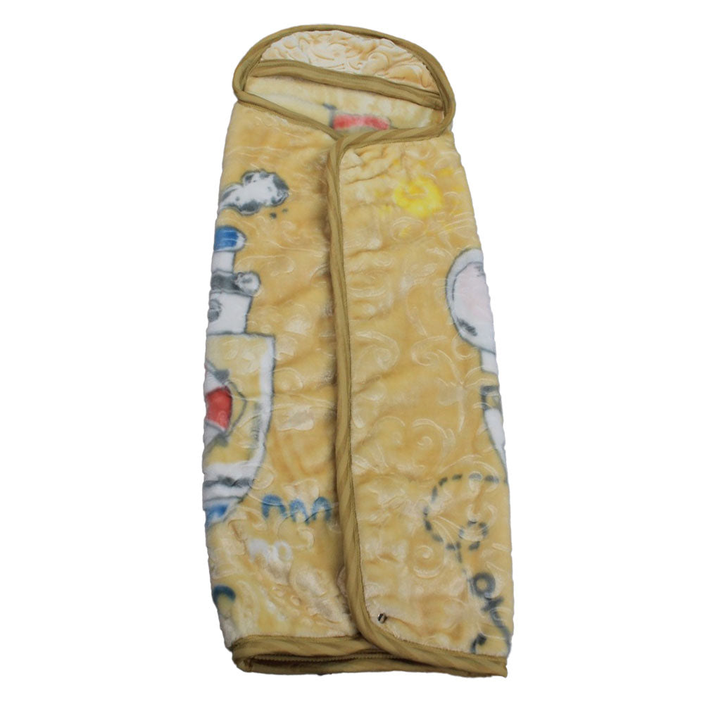 Super Soft Baby Carry Winter Blanket Embossed Swaddle Hood Warm Blanket for 0-3 Years