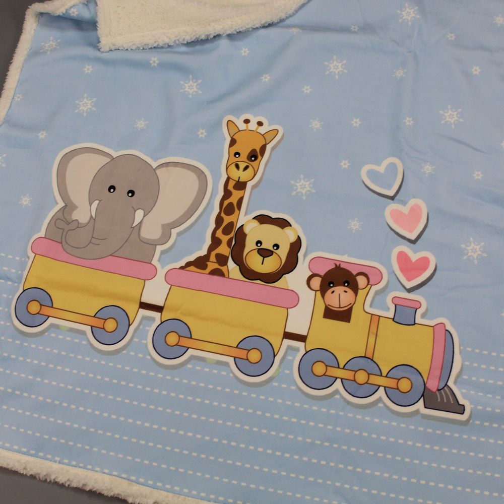 Imported Cute Cartoon Velvet Fur Blanket for 0-2 Years