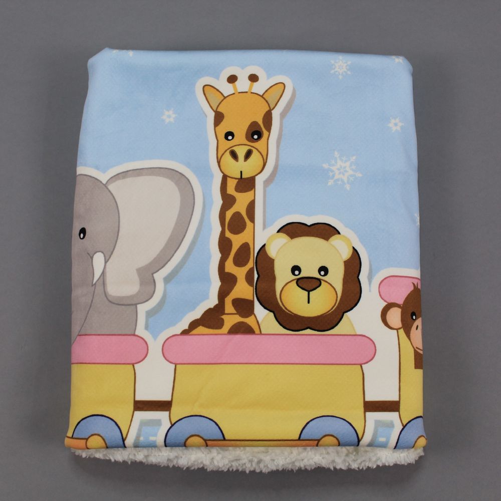 Imported Cute Cartoon Velvet Fur Blanket for 0-2 Years