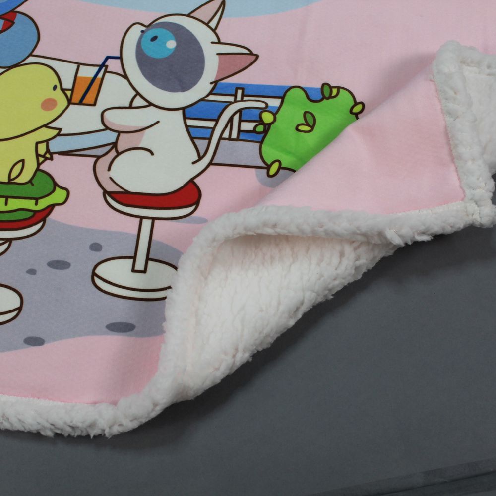 Imported Cute Cartoon Velvet Fur Blanket for 0-2 Years