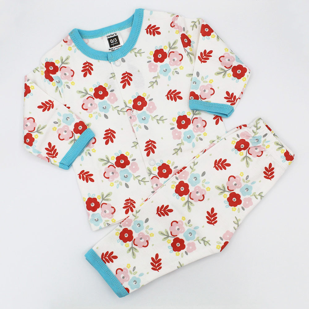 Imported Carters Blooming Flowers Night Dress for 0-6 months