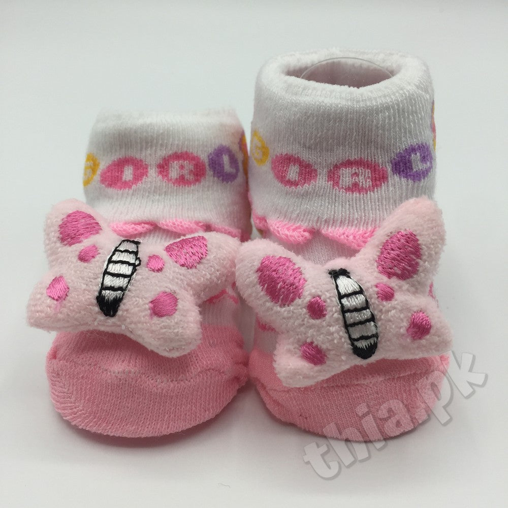 Baby Cute Cartoon Characters Booties Socks Shoes - 0-6 Months