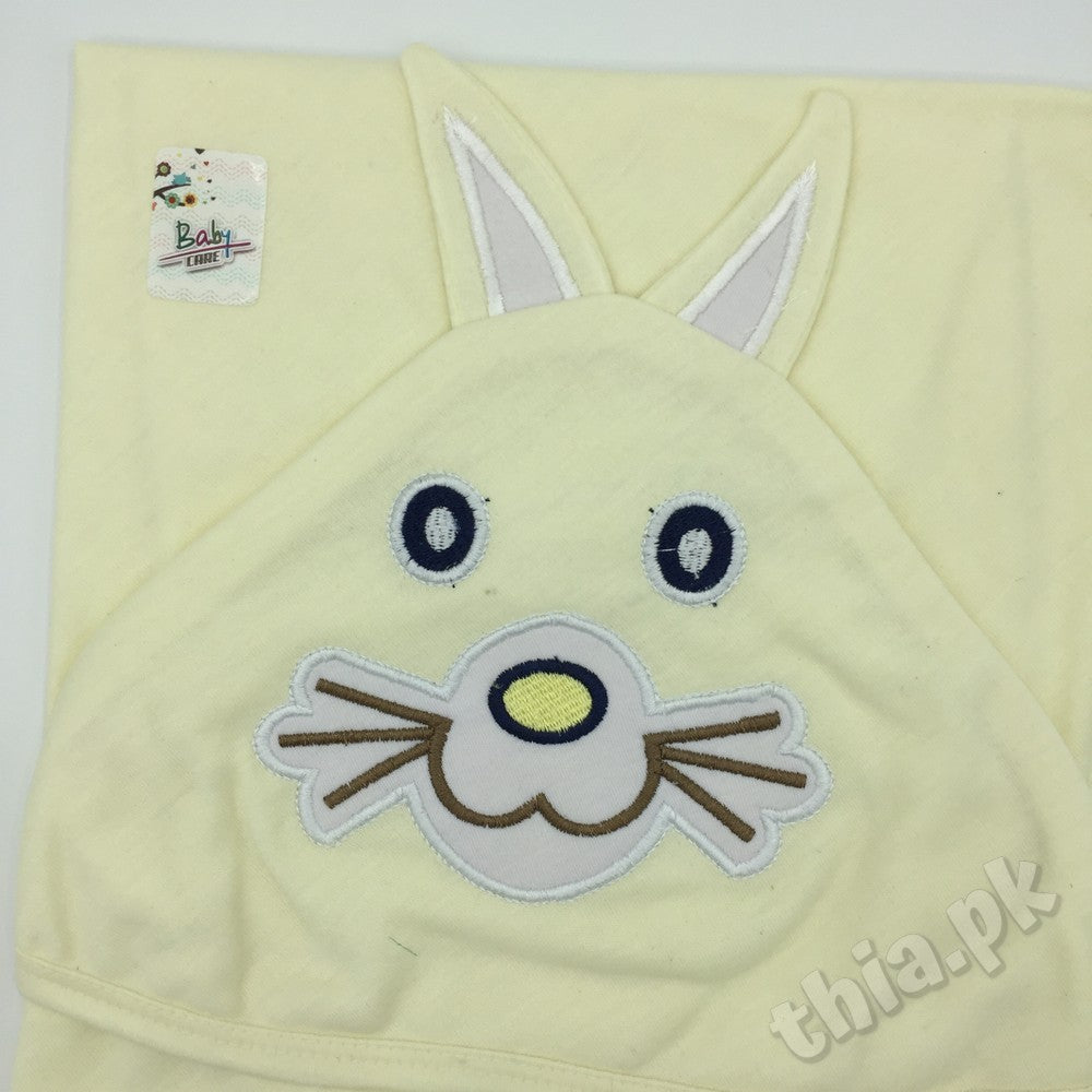 Cat Face Baby Hooded Wrapping Sheet After Bathe For Babies