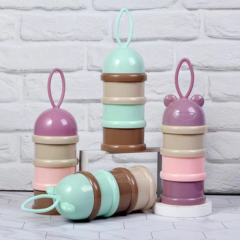 Durable 3 Layer Baby Milk Powder Container