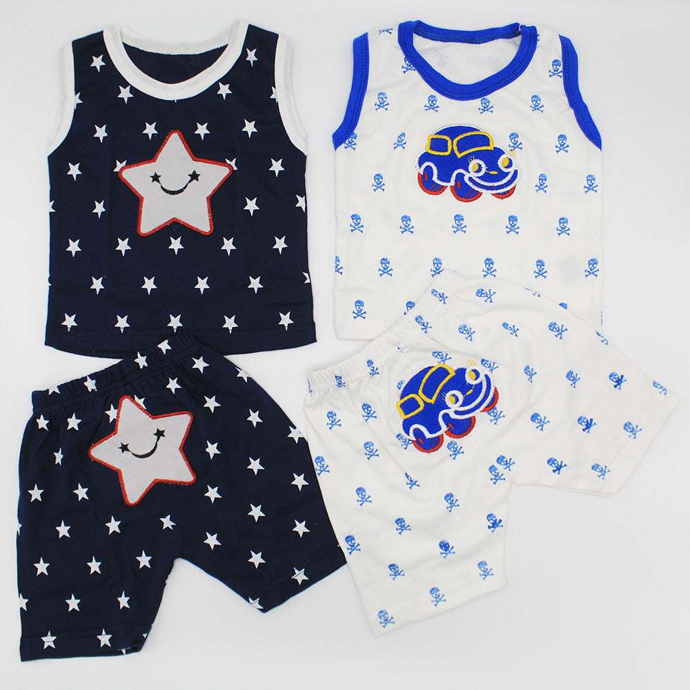 Imported Carters Set of 2 Embroidered Sleeveless Dress for 0-23 Months