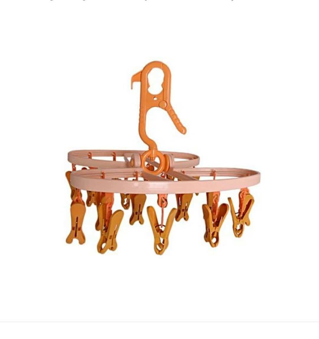 Foldable Baby Clothes Hanger Rack 24 Clips
