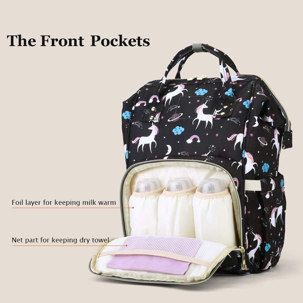 Imported Fashion Waterproof Unicorn Diaper Bag Backpack Large Capacity