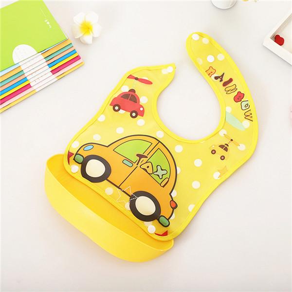 Waterproof Silicone Baby Bibs Silicone Bibs with Bowl Pocket Feeding Toddler Infant Unisex BPA Free