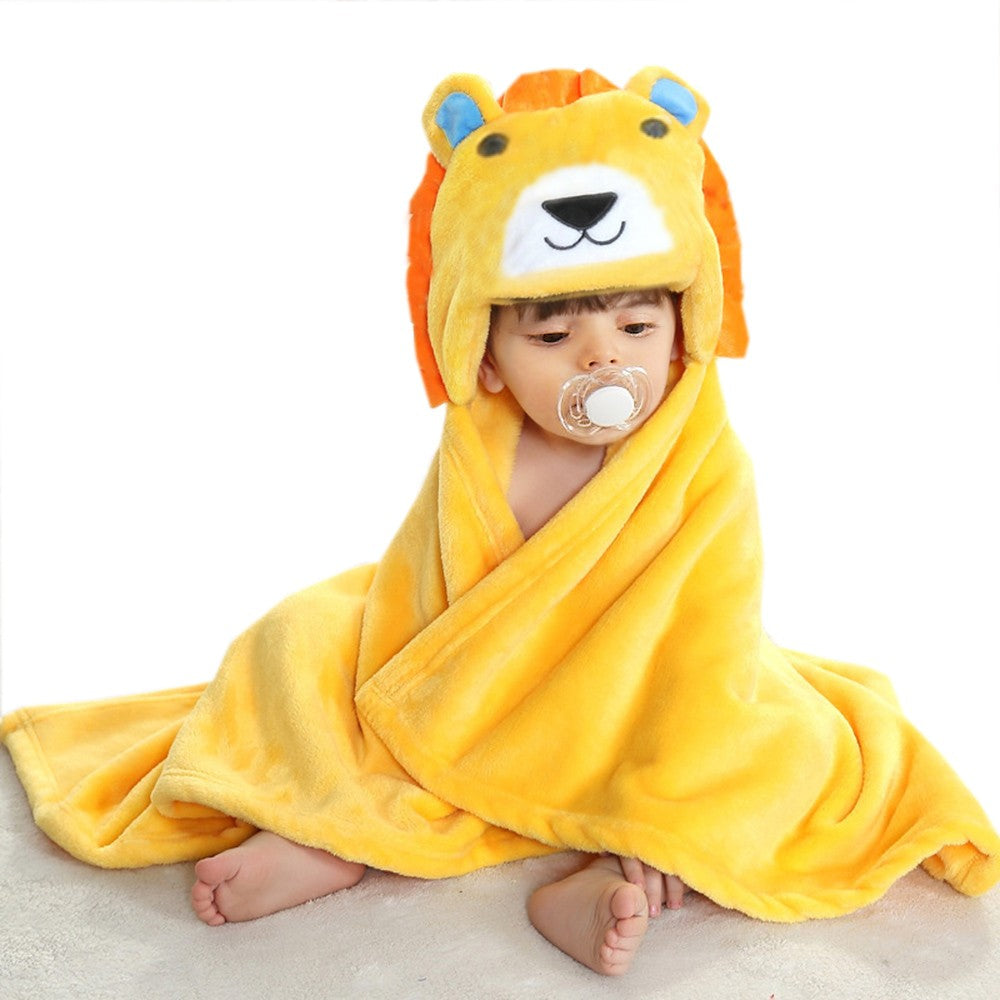 Baby Super Soft Cute 3D Character Hooded Baby AC Blanket