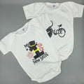 Set of 2 Newborn White Summer Bodysuit Romper 0-3 Months (1st New Year + Ride)