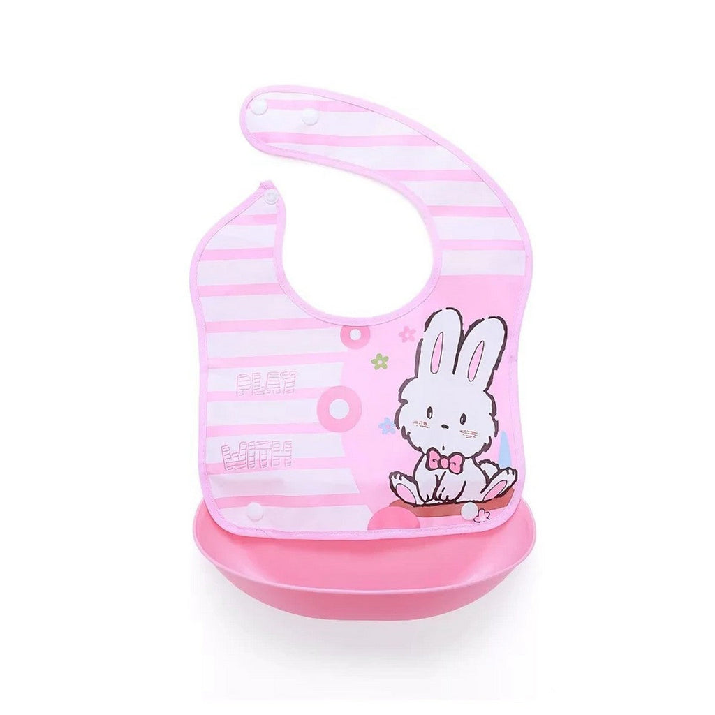 Waterproof Silicone Baby Bibs Silicone Bibs with Bowl Pocket Feeding Toddler Infant Unisex BPA Free