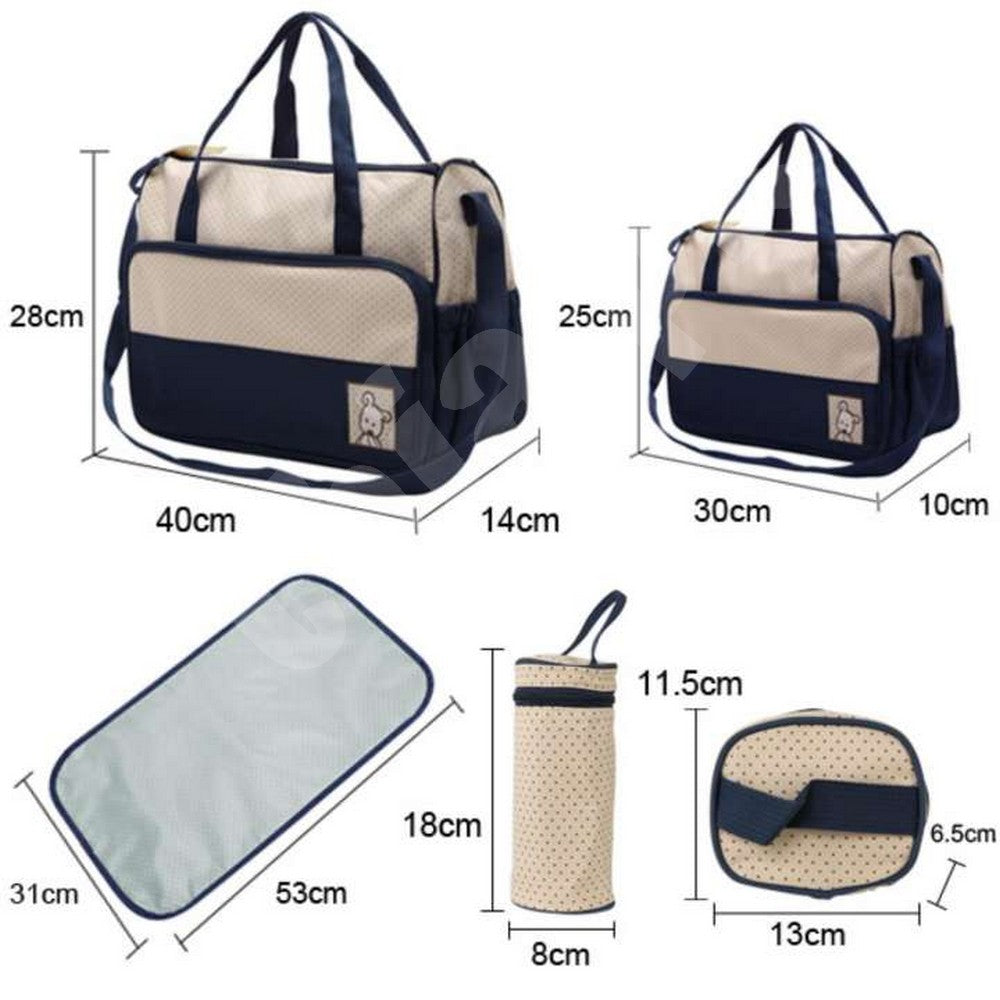 5-in-1 Waterproof Maternity Diaper Bag for Moms | Multi-Functional Baby Travel Bag