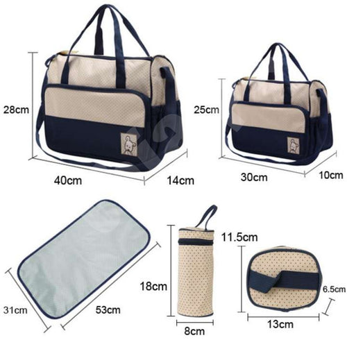 5-in-1 Waterproof Maternity Diaper Bag for Moms | Multi-Functional Baby Travel Bag