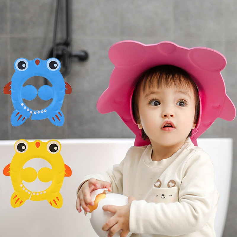 Baby Shower Cap Kids Bathing Shampoo Adjustable Caps