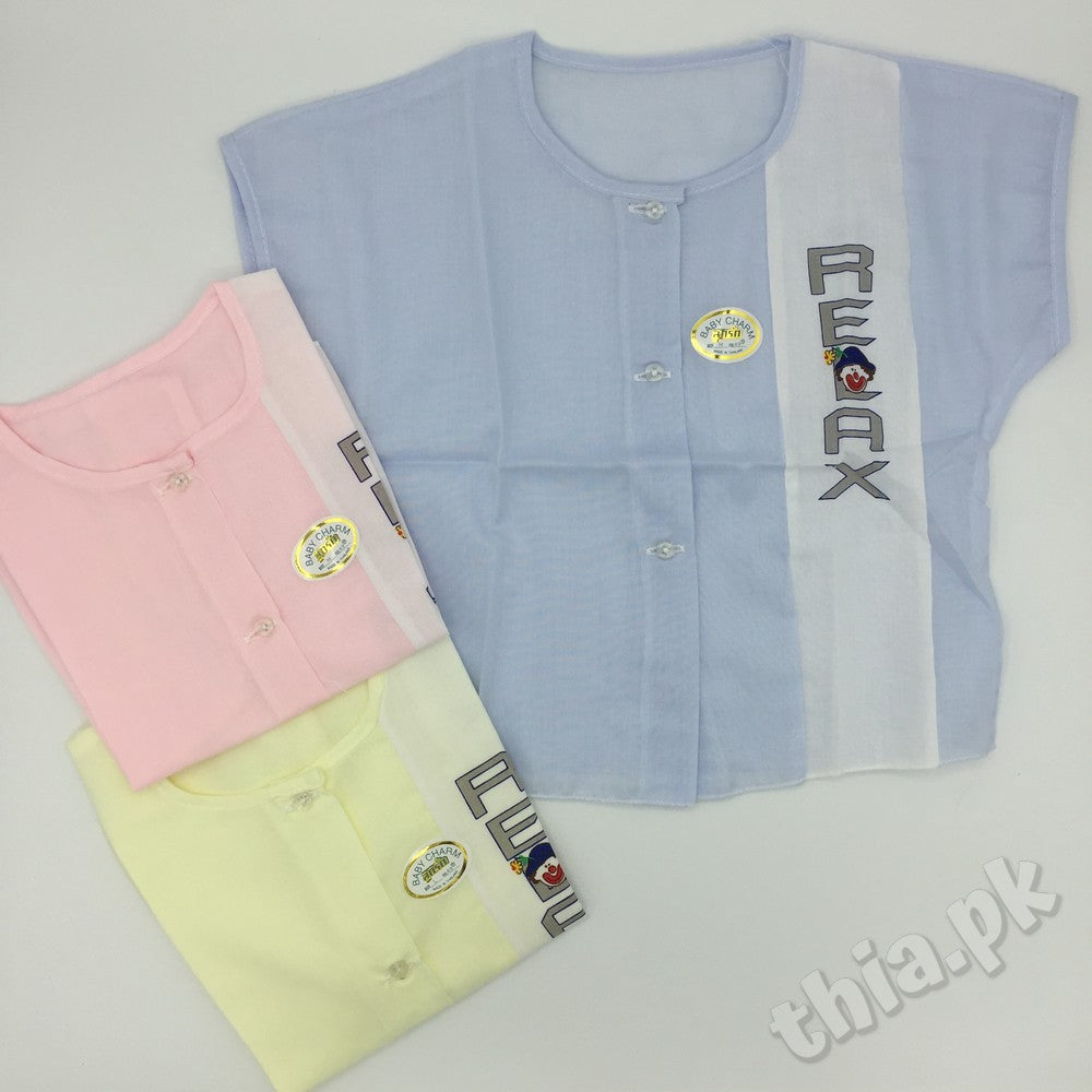 Imported Thailand Baby Relax Clown Cotton Stuff Jabla Shirt for 0-6 Months