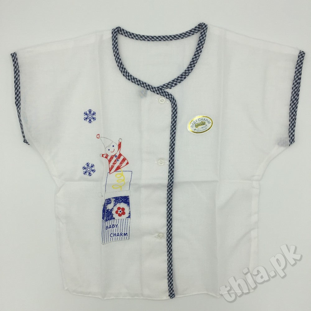 Cute Cartoon Summer 100% Cotton Jabla Shirt for 0-3 months