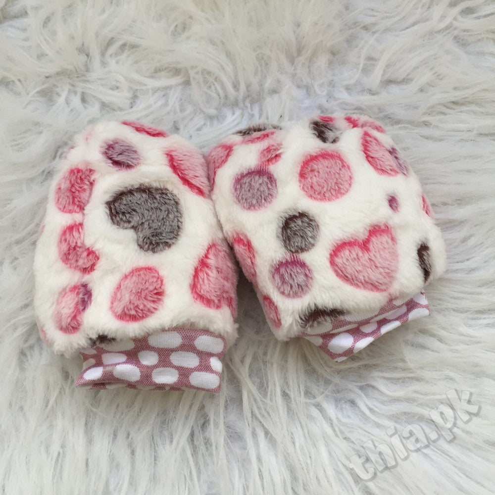 Cute Furry Warm Baby Mittens