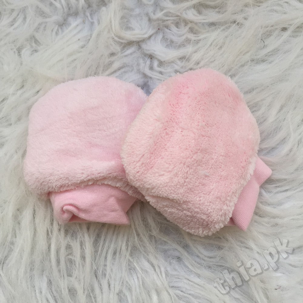 Cute Furry Warm Baby Mittens