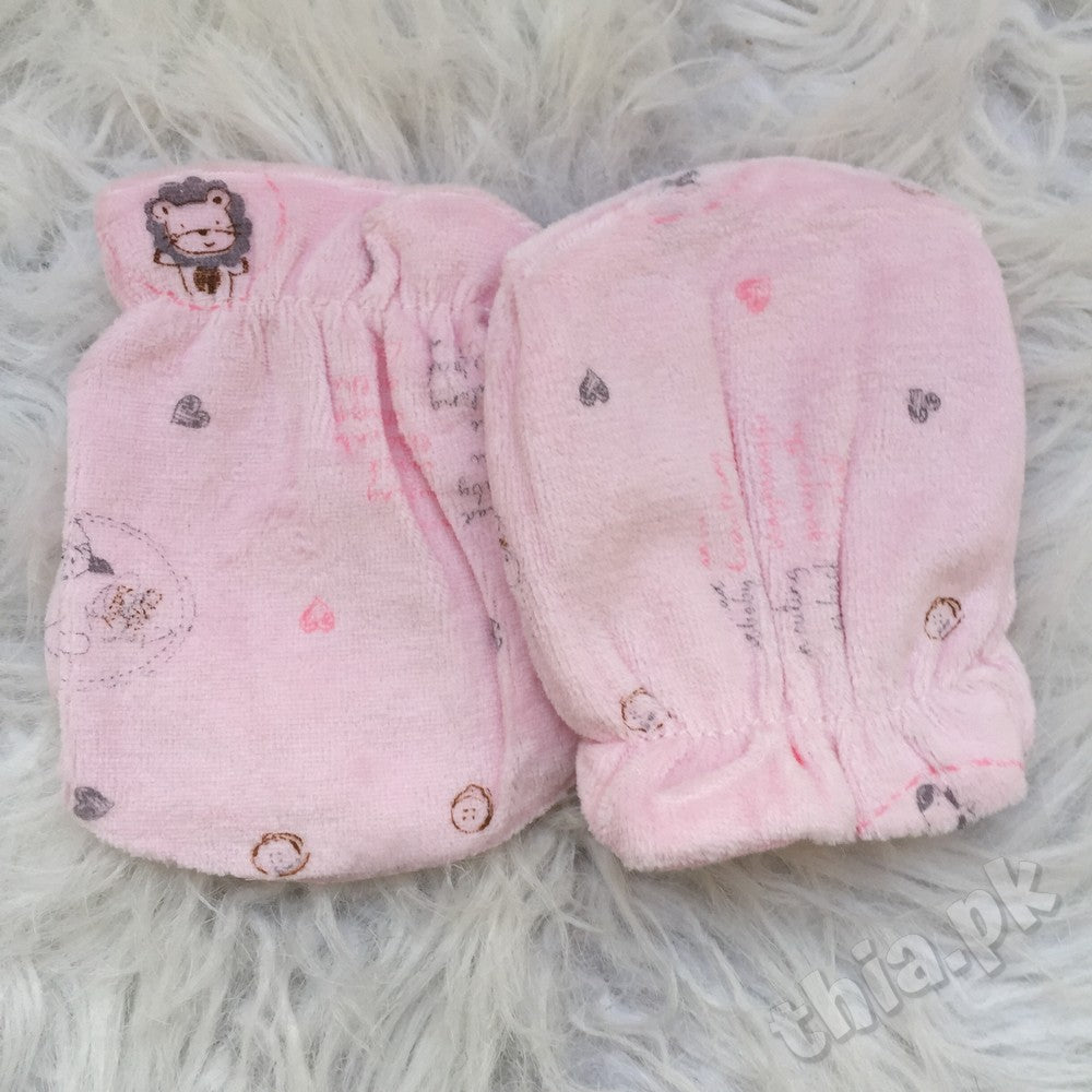 Cute Furry Warm Baby Mittens