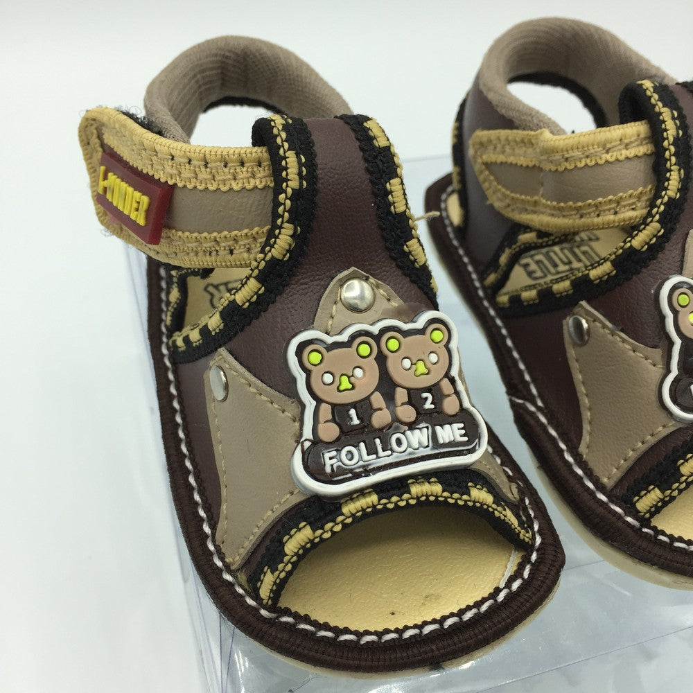 Baby Flat Casual Sandals Shoes Non-Slip Soft PU Leather Breathable Boys and Girls 0-18 Months - Beige