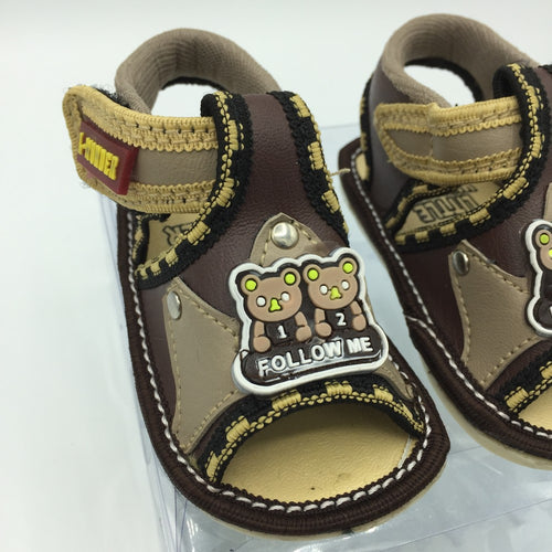 Baby Flat Casual Sandals Shoes Non-Slip Soft PU Leather Breathable Boys and Girls 0-18 Months - Beige