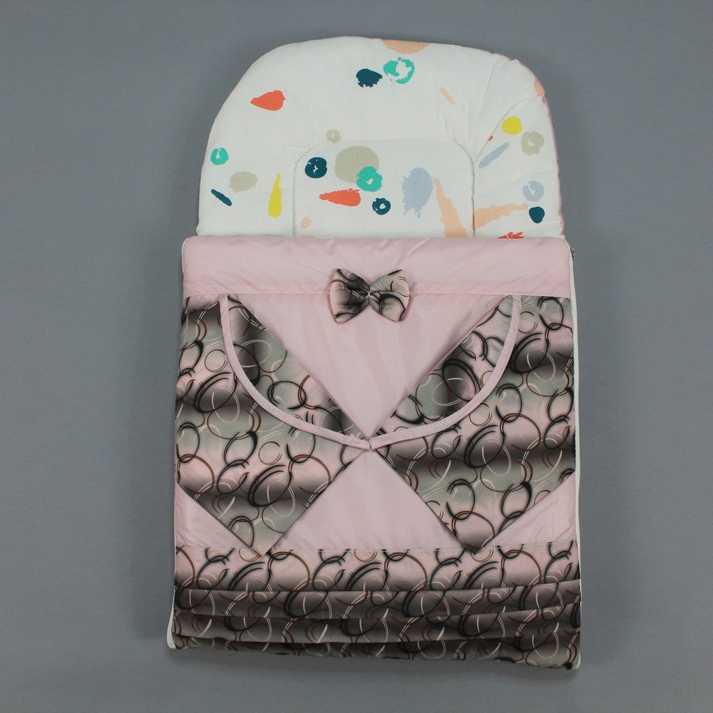 Newborn Fancy Bow Coat Style Carry Nest - Sleeping Bag