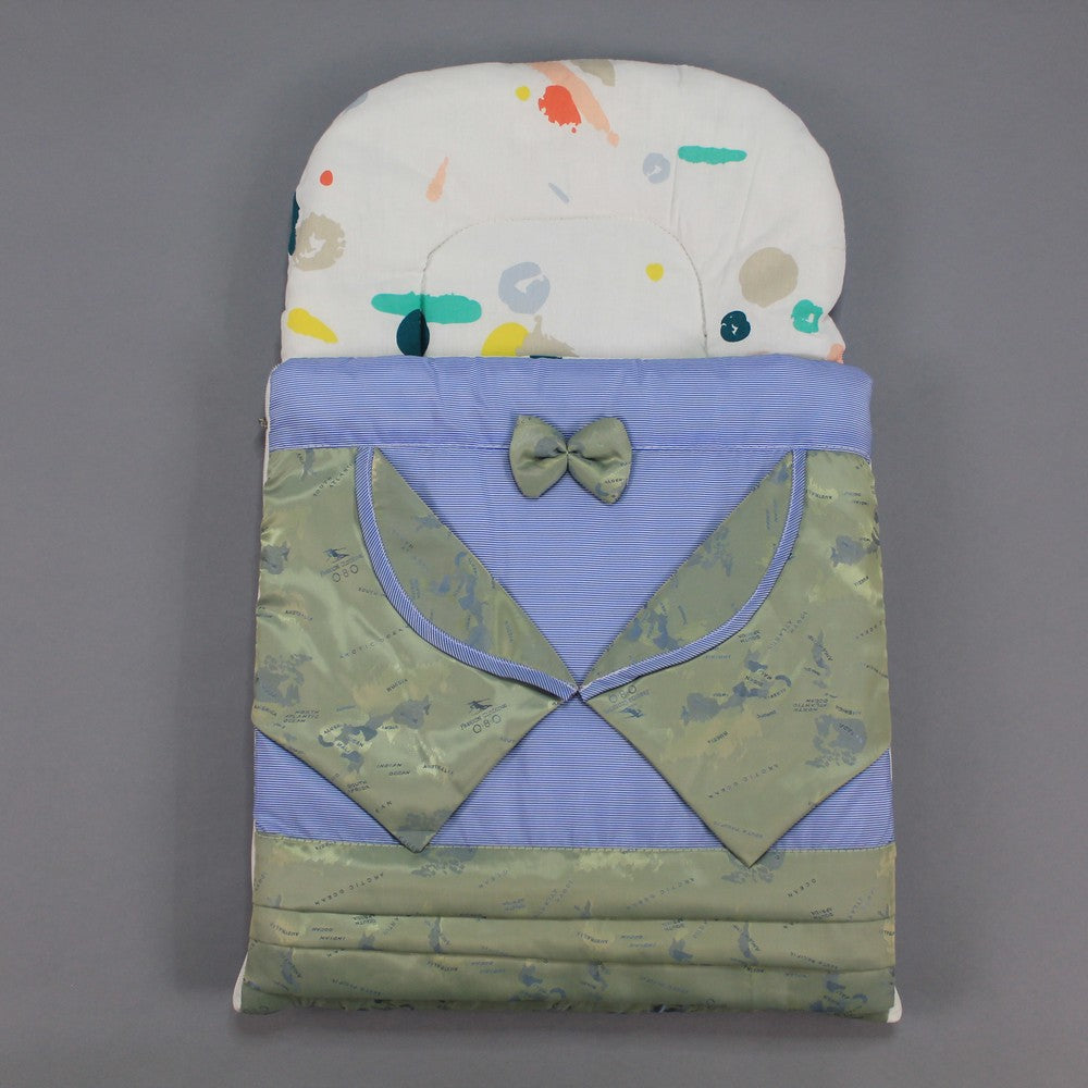 Newborn Fancy Bow Coat Style Carry Nest - Sleeping Bag