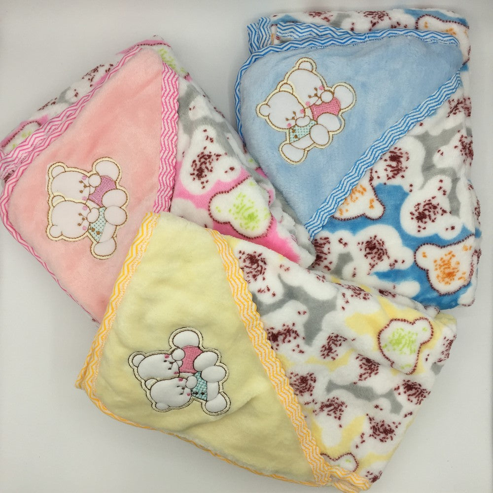 Imported Baby Super Soft Printed Baby AC Blanket Hooded Wrapping Sheet Comforter Quilt For Newborns