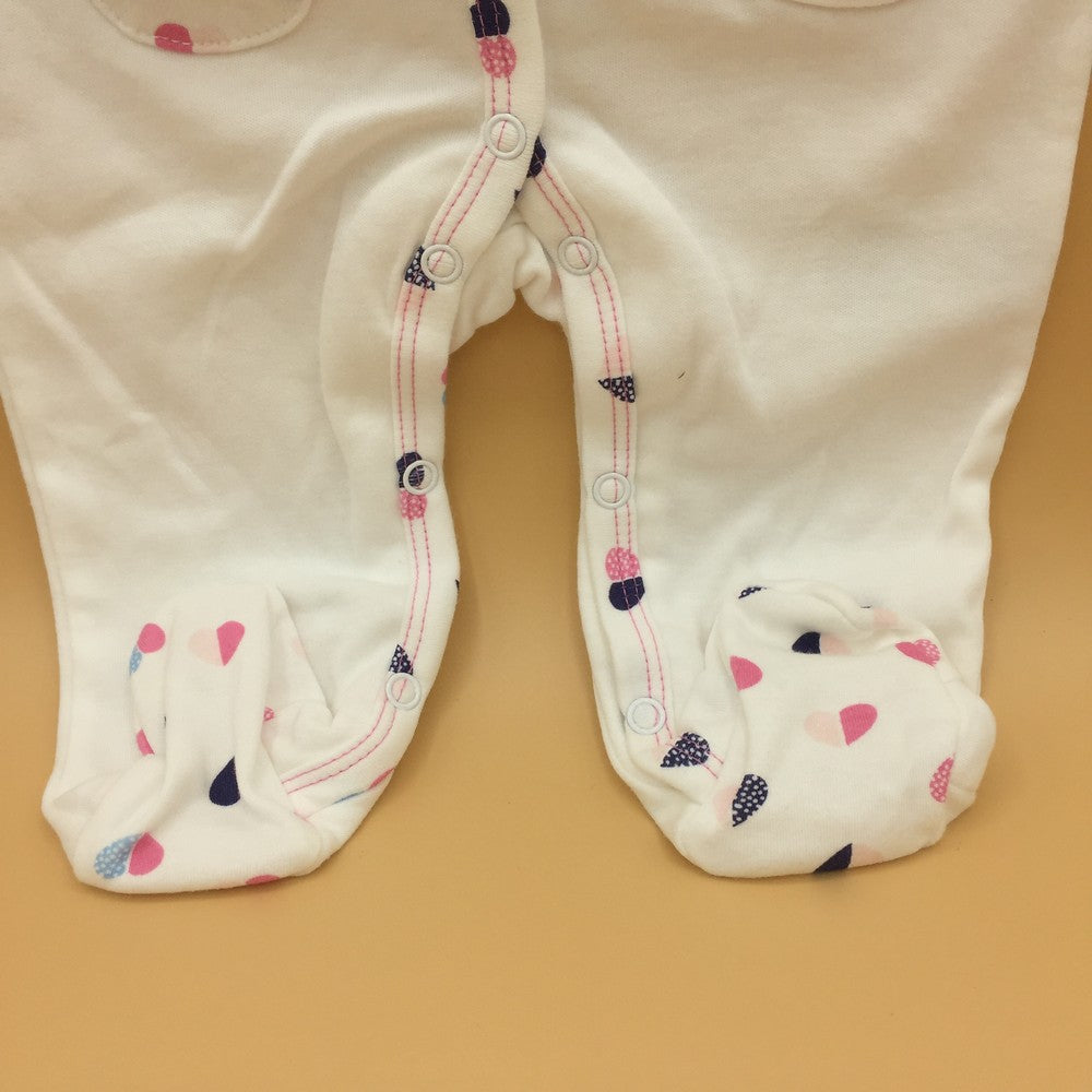 Imported Newborn Baby Girl Full Sleeve Body Suit With Socks For 3-6 Months