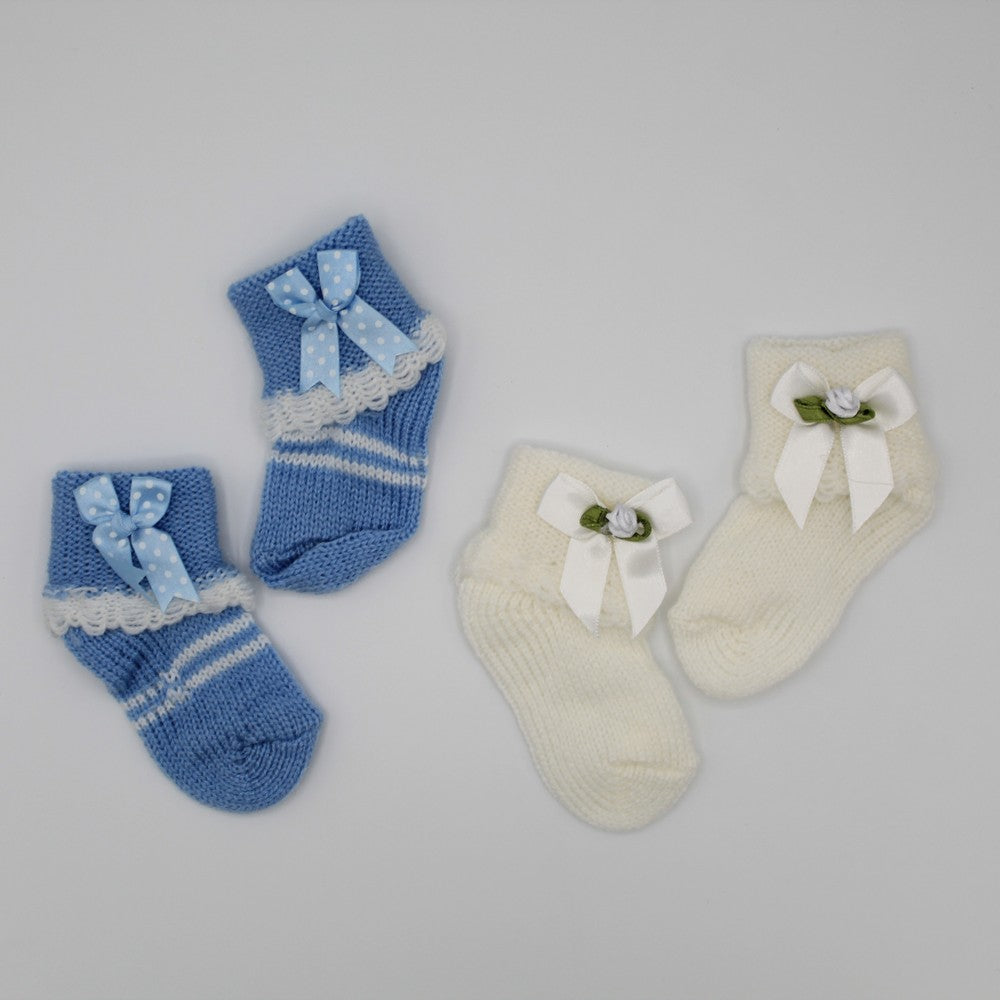 Newborn Pack of 2 Pairs Baby Winter Warm Woolen Socks