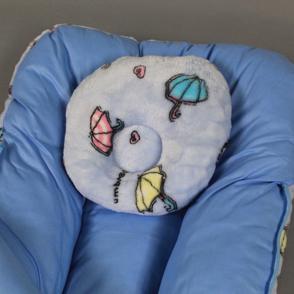 Winter Fleece Stuff Newborn Baby Warm Super Soft Carry Nest with Headshaper Pillow