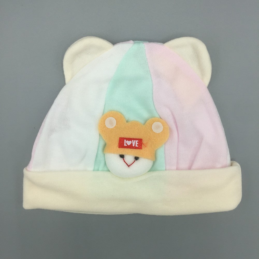 Newborn Cute Cartoon Super Soft Baby Cap for 0-6 Months