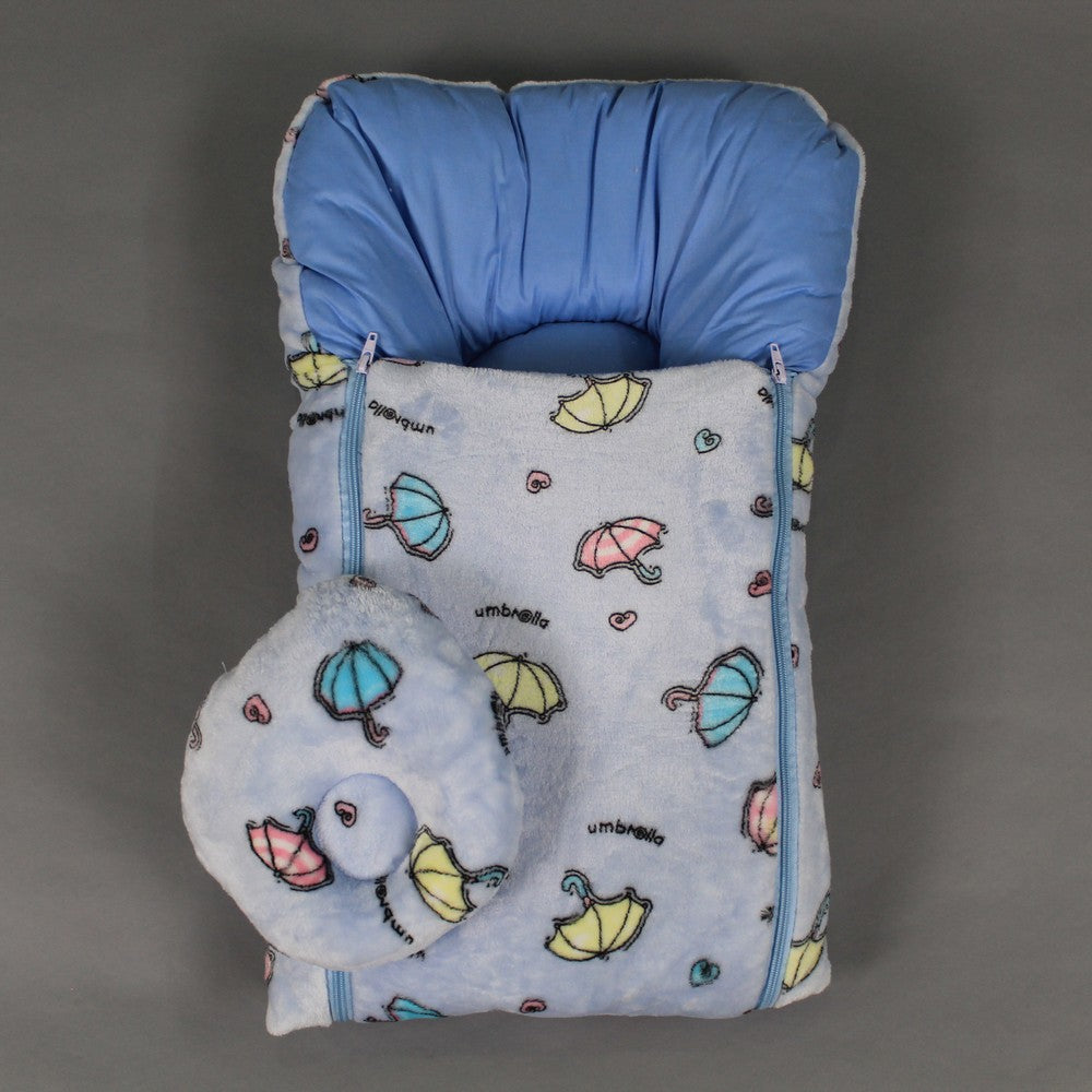 Winter Fleece Stuff Newborn Baby Warm Super Soft Carry Nest with Headshaper Pillow