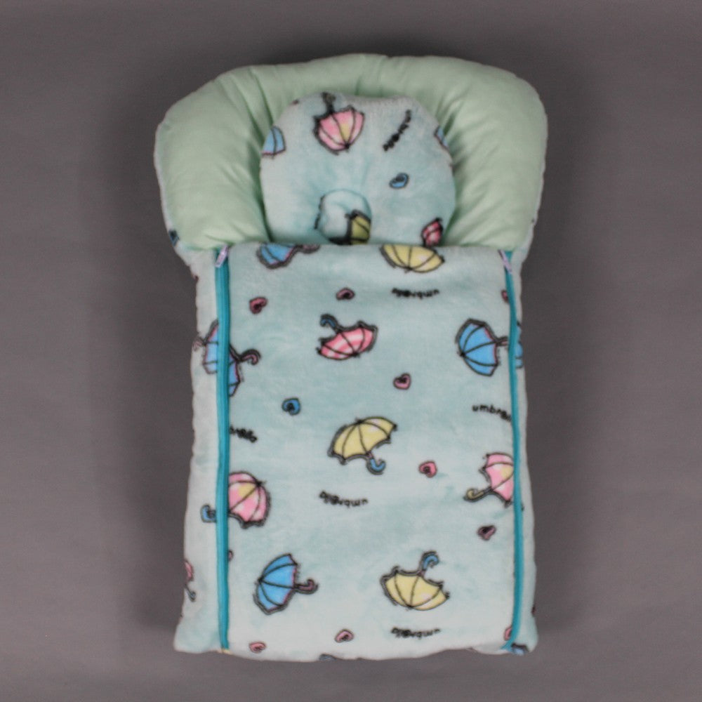 Winter Fleece Stuff Newborn Baby Warm Super Soft Carry Nest with Headshaper Pillow
