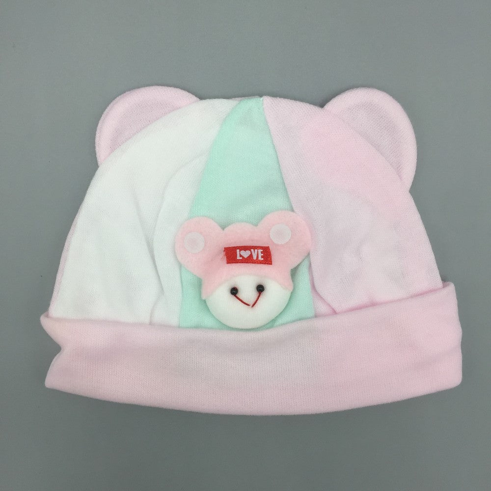 Newborn Cute Cartoon Super Soft Baby Cap for 0-6 Months