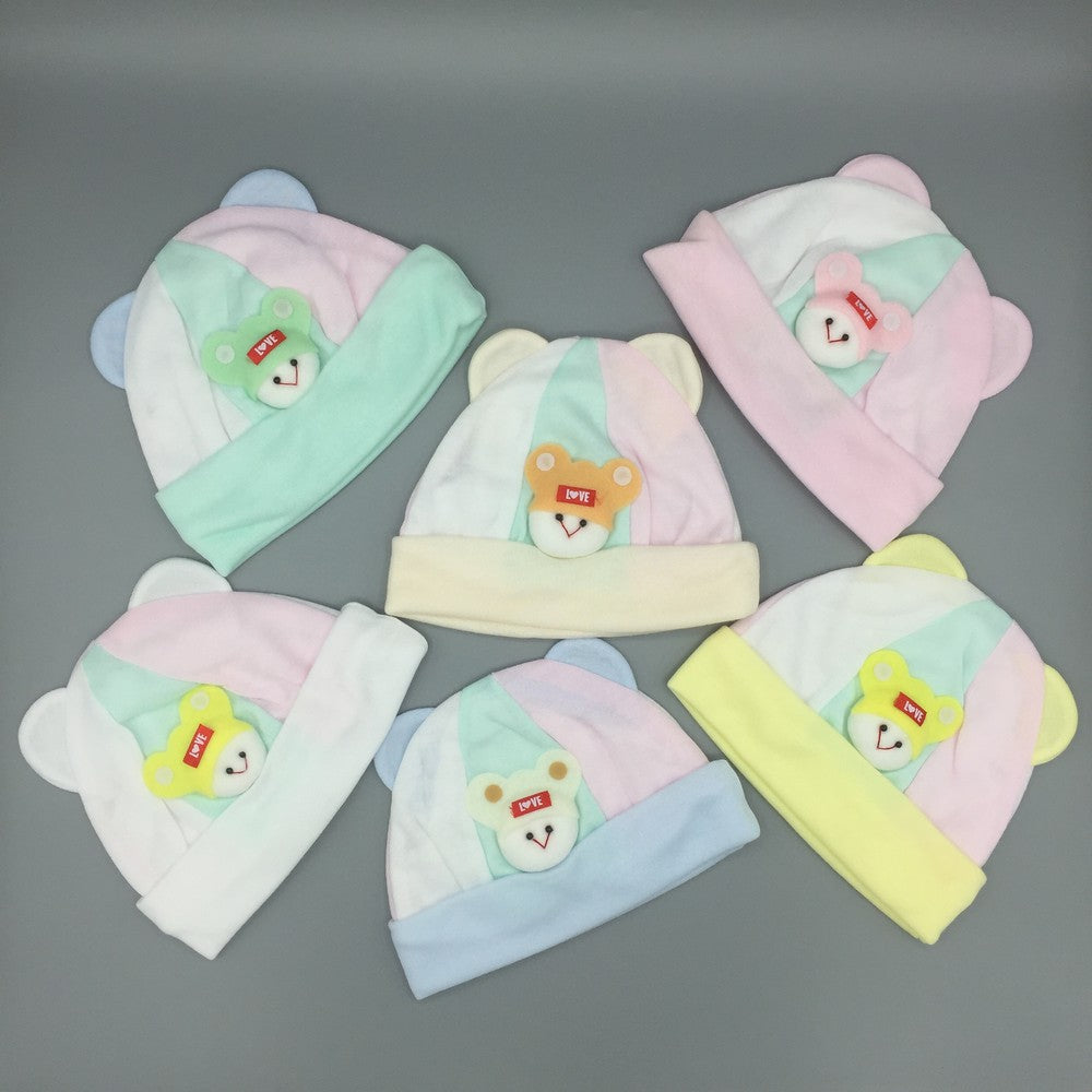 Newborn Cute Cartoon Super Soft Baby Cap for 0-6 Months