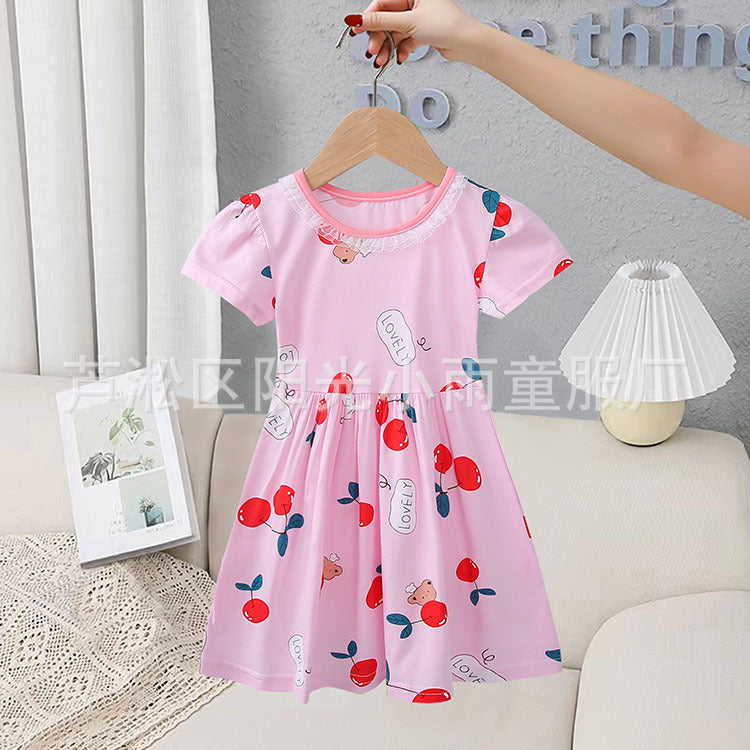 Imported Girls Summer Half Sleeves Super Soft Cotton Frock for 1-4 Years