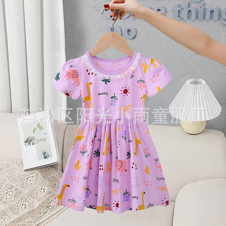 Imported Girls Summer Half Sleeves Super Soft Cotton Frock for 1-4 Years