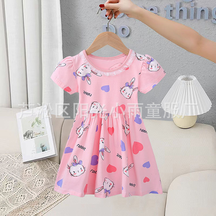 Imported Girls Summer Half Sleeves Super Soft Cotton Frock for 1-4 Years